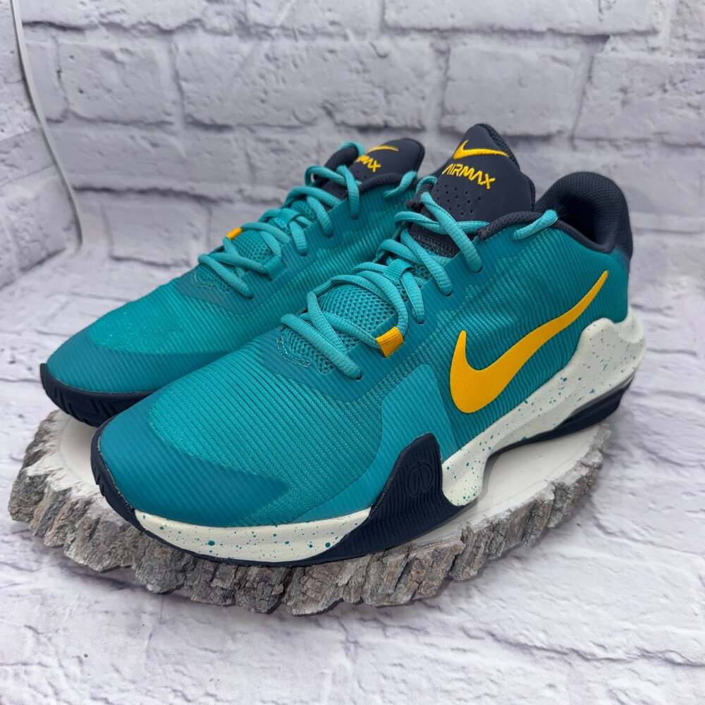 Nike Air Max Impact 4 Mens Sz 11 Athletic Shoes Sneakers DM1124-302 Blue Yellow